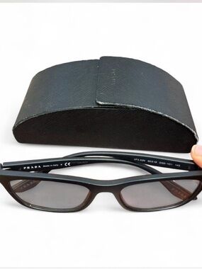 Prada Black Rectangular glasses with Case -frame only -